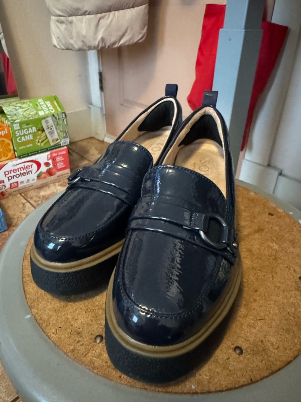 SOUL Naturalizer Women's Navy Patent Loafers